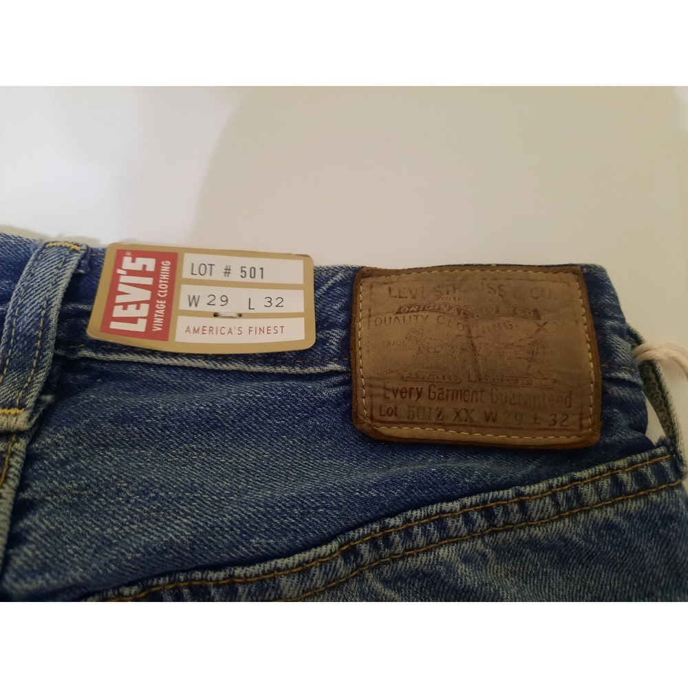 Levis Vintage Clothing LVC 501z XX 1954 28 32 Distressed Jeans New Selvedge Mens - Picture 14 of 15